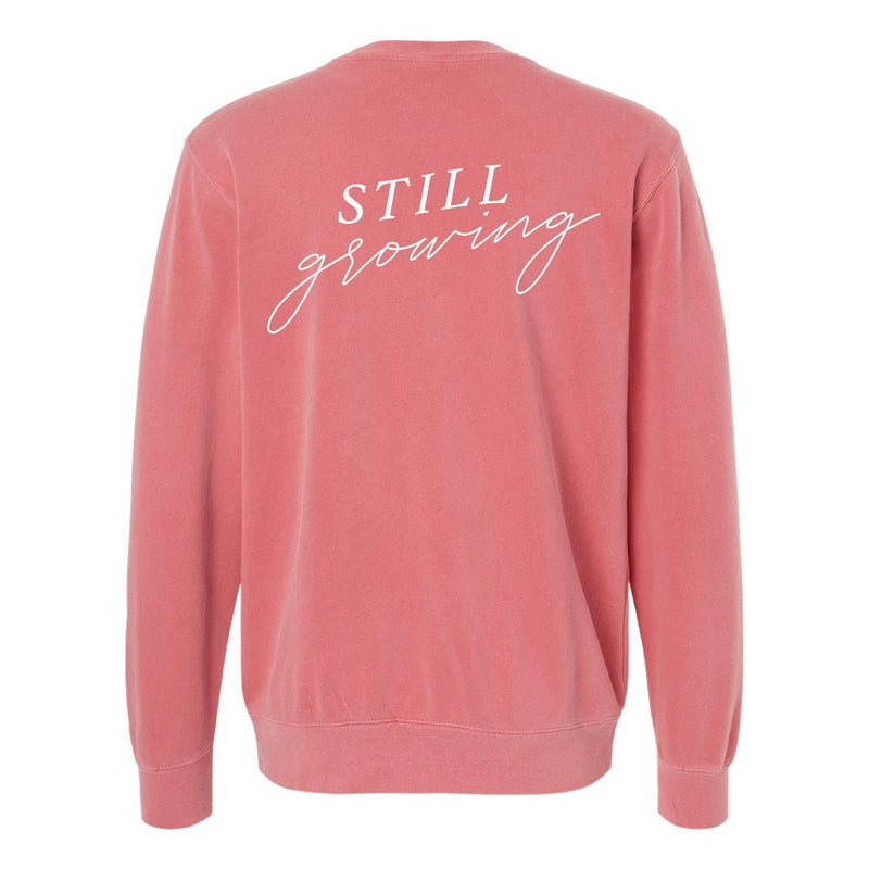 Embroidered/Printed PIGMENT Crewneck (pf&b) - Flowers / Still Growing