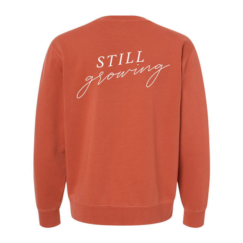 Embroidered/Printed PIGMENT Crewneck (pf&b) - Flowers / Still Growing