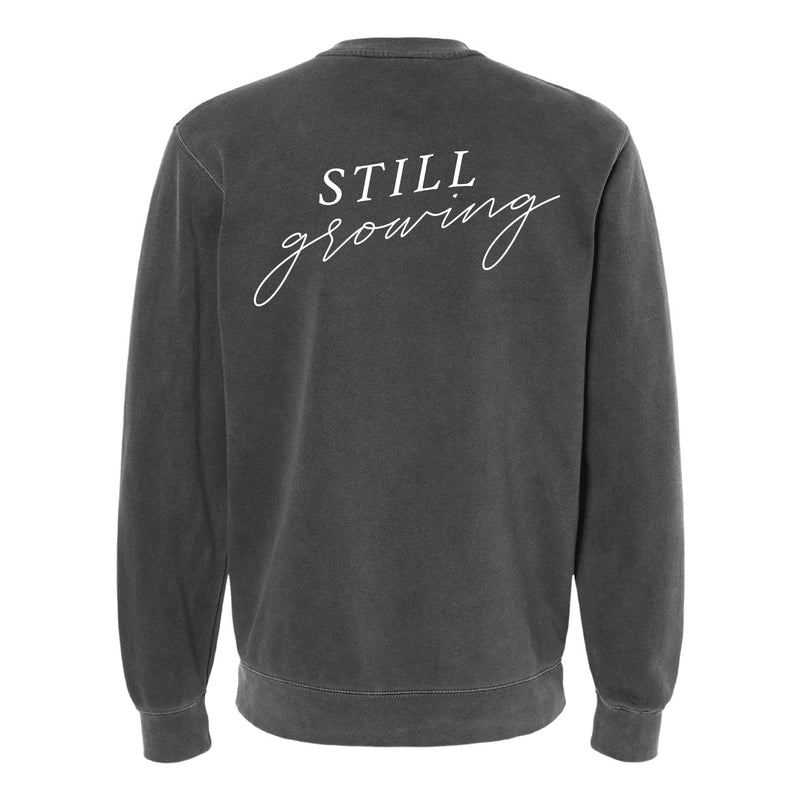 Embroidered/Printed PIGMENT Crewneck (pf&b) - Flowers / Still Growing