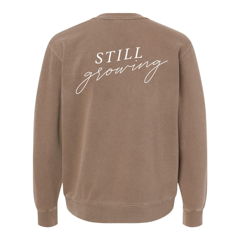 Embroidered/Printed PIGMENT Crewneck (pf&b) - Flowers / Still Growing