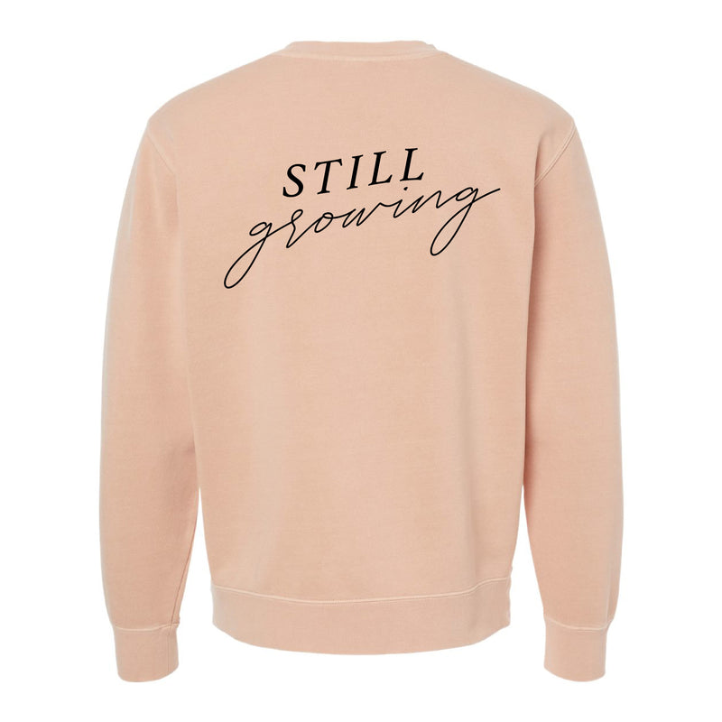 Embroidered/Printed PIGMENT Crewneck (pf&b) - Flowers / Still Growing