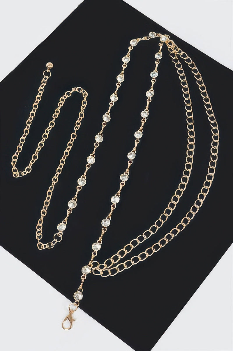 Stone Chain Layered Belt
