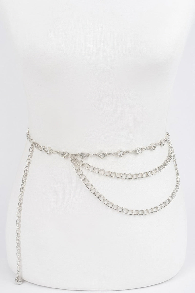 Stone Chain Layered Belt