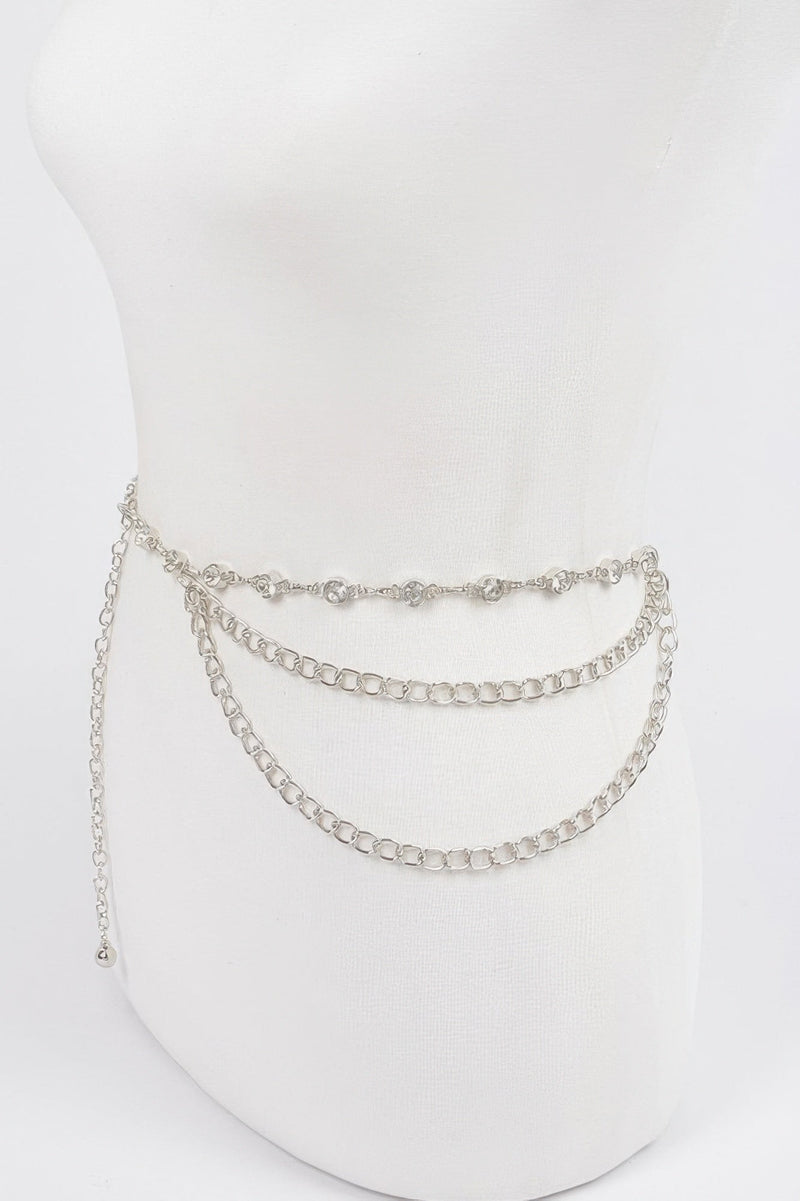 Stone Chain Layered Belt