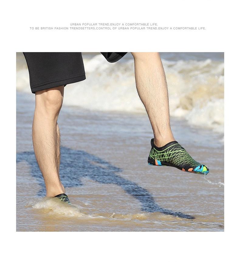 Summer Outdoor Mens Sports Water Shoes Non-Slip Beach Shoes Barefoot Upstream Shoes Quick-Dry Aqua Sock Barefoot For Beach Swim River Pool Lake Hiking Kayaking Surfing