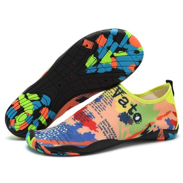 Summer Outdoor Mens Sports Water Shoes Non-Slip Beach Shoes Barefoot Upstream Shoes Quick-Dry Aqua Sock Barefoot For Beach Swim River Pool Lake Hiking Kayaking Surfing