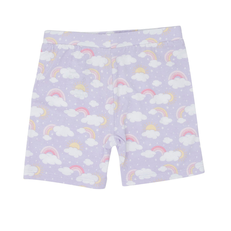 Lavender Rainbows and Clouds Summer Pajama Set