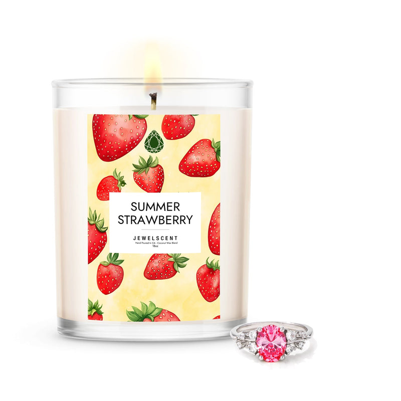 Summer Strawberry 18oz Home Jewelry Candle