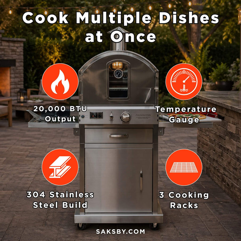 Summerset 60" Outdoor Freestanding Gas Pizza Oven [SS-OVFS-LP/NG] (SAK17543)