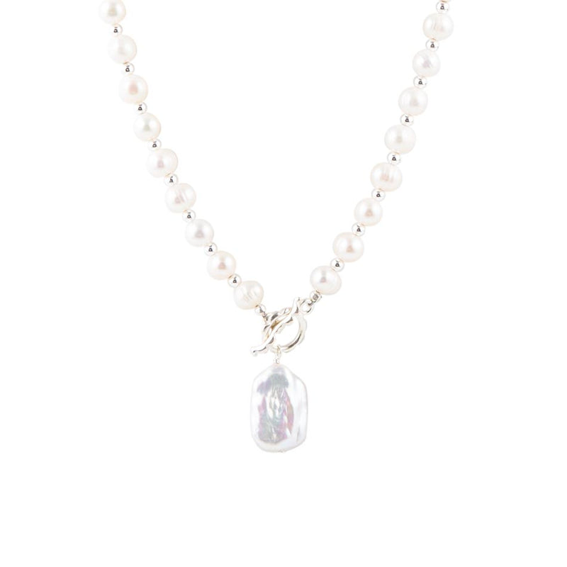 Sunday Best Pearl Toggle Necklace