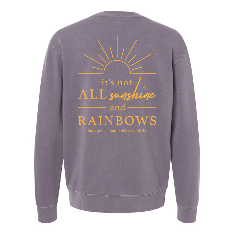 Embroidered/Printed PIGMENT Crewneck (pf&b) - Sunshine / It's Not All Sunshine And Rainbows