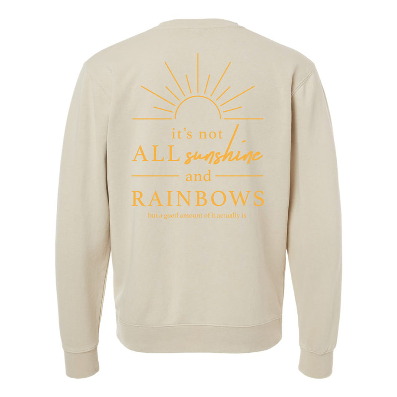 Embroidered/Printed PIGMENT Crewneck (pf&b) - Sunshine / It's Not All Sunshine And Rainbows