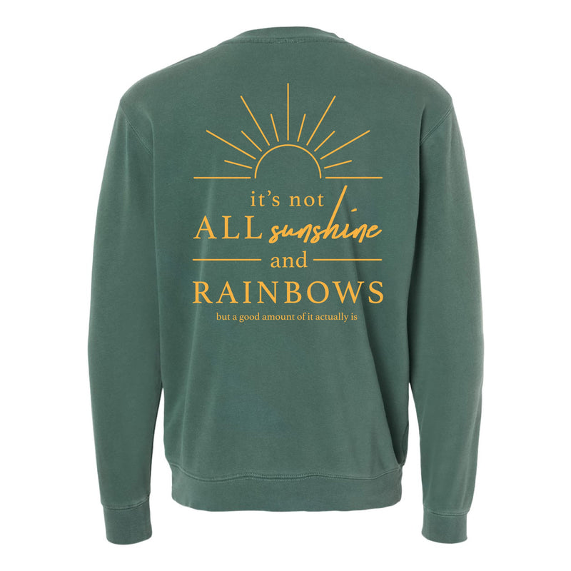 Embroidered/Printed PIGMENT Crewneck (pf&b) - Sunshine / It's Not All Sunshine And Rainbows