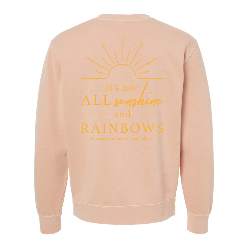Embroidered/Printed PIGMENT Crewneck (pf&b) - Sunshine / It's Not All Sunshine And Rainbows