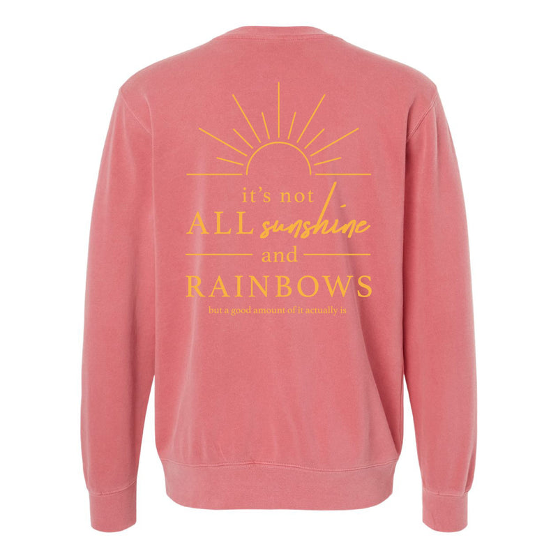 Embroidered/Printed PIGMENT Crewneck (pf&b) - Sunshine / It's Not All Sunshine And Rainbows