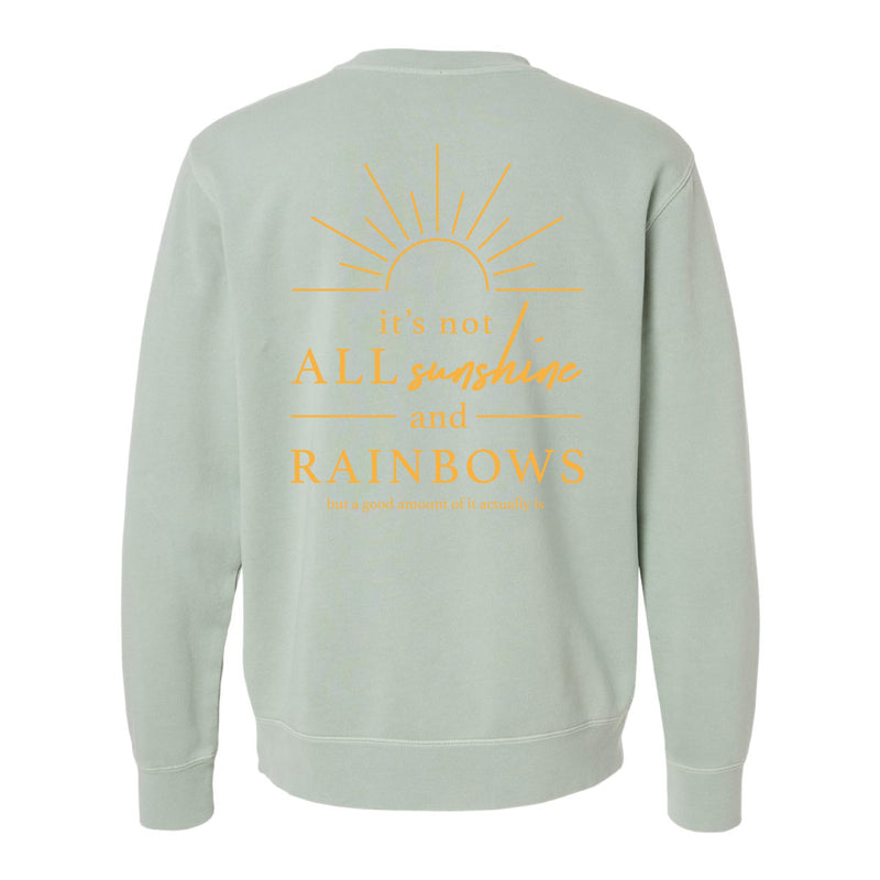 Embroidered/Printed PIGMENT Crewneck (pf&b) - Sunshine / It's Not All Sunshine And Rainbows
