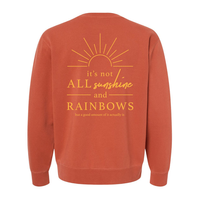 Embroidered/Printed PIGMENT Crewneck (pf&b) - Sunshine / It's Not All Sunshine And Rainbows