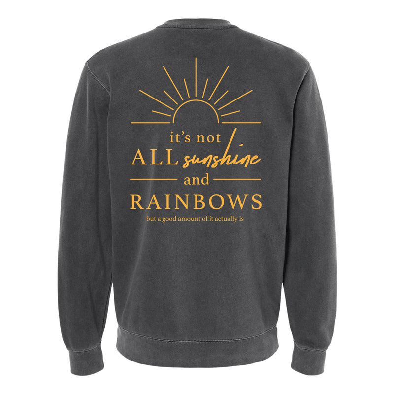 Embroidered/Printed PIGMENT Crewneck (pf&b) - Sunshine / It's Not All Sunshine And Rainbows