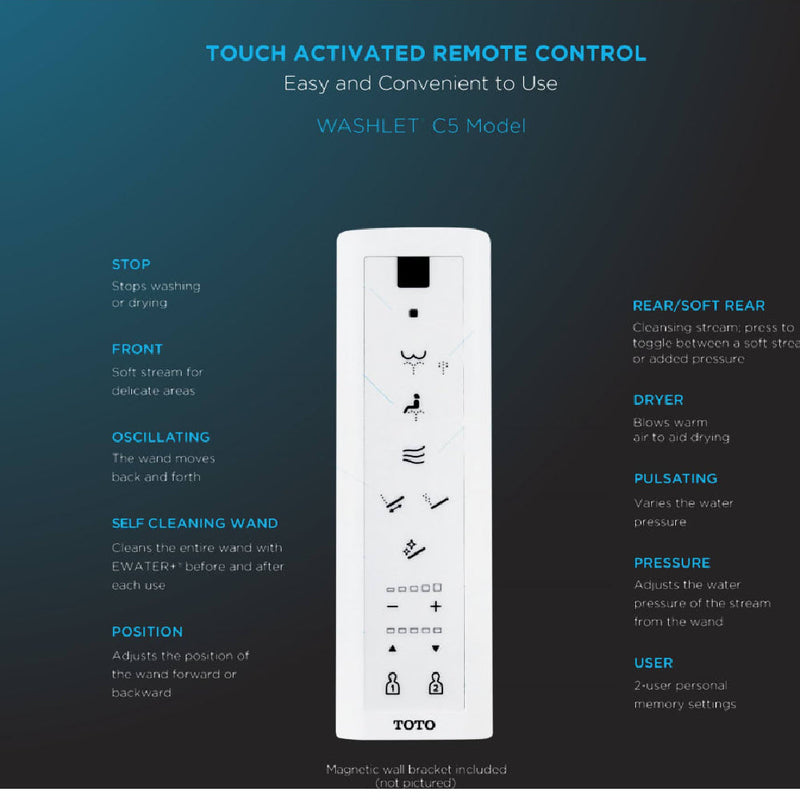 [SW3084T40#01] TOTO C5 Washlet Elongated Soft Close Bidet Seat (SAK84619)