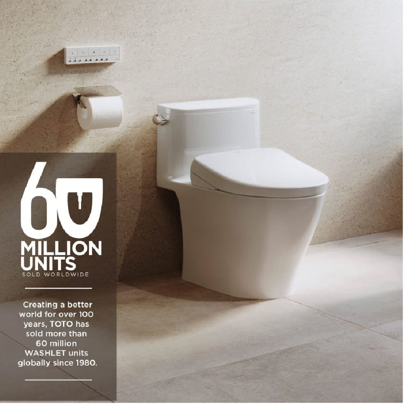 [SW4734AT40#01] TOTO S7A Washlet Elongated Bidet Toilet Seat With EWater And Classic Contemporary Lid (SAK29827)