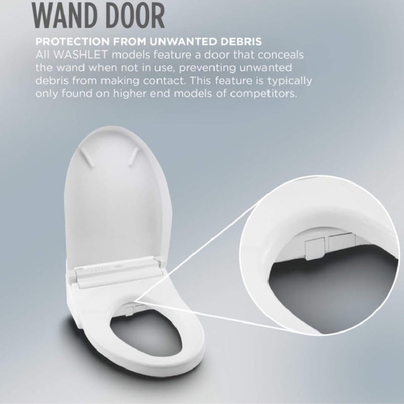 [SW4736AT40#01] TOTO S7A Washlet Elongated Bidet Toilet Seat With EWater And Auto Open/Close Contemporary Lid (SAK54823)