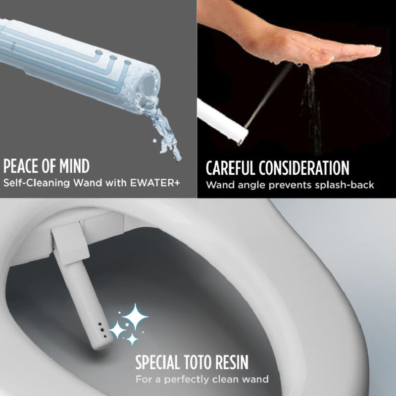 [SW4736AT40#01] TOTO S7A Washlet Elongated Bidet Toilet Seat With EWater And Auto Open/Close Contemporary Lid (SAK54823)