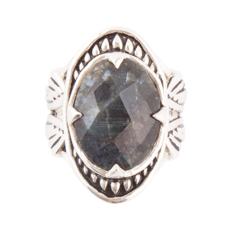 Sweet Dreams Faceted Midnight Labradorite Ring