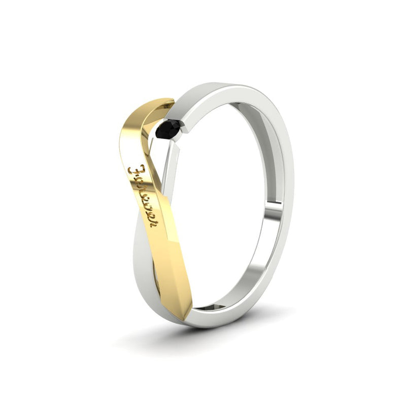 Swirl Love Mens Wedding Ring