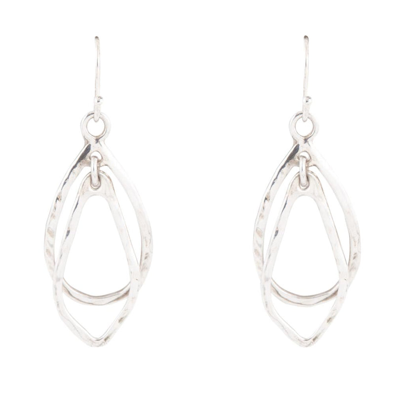 Swirled Sterling Silver Drop Earrings