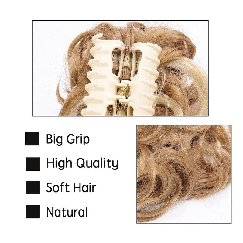 Synthetic Women's Hair Bun Bands Short Curly Chignon Hairpins Claw In Hairpieces for Fake False Hair Scrunchy Black Brown Wigs For Black Women Cosplay Wigs For Women