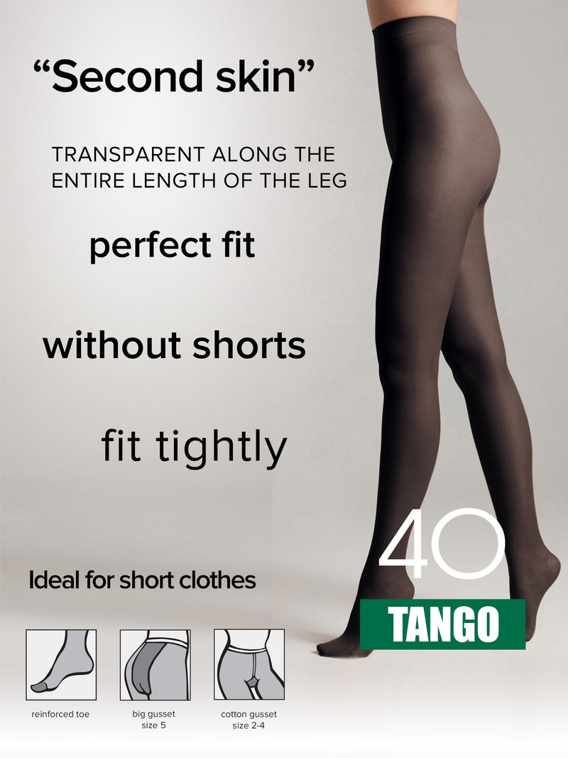 Tights Conte Tango 40 Den - Sheer to Waist Satin Shine