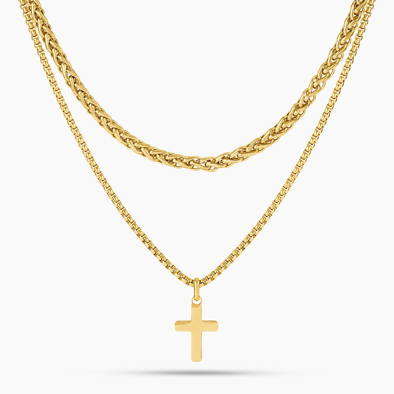 Men's Heavenly Layered Cross Pendant