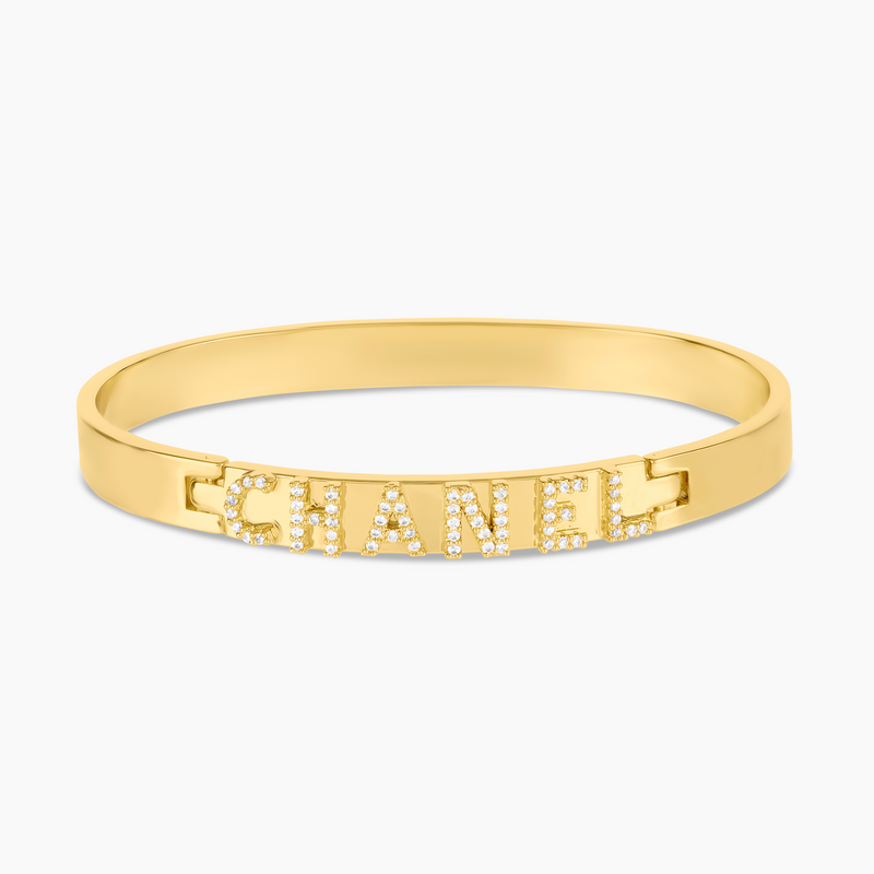 Frosted Nameplate Bangle