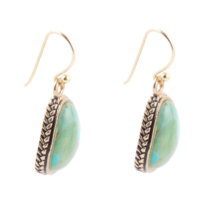 Teardrop Turquoise Drop Earrings