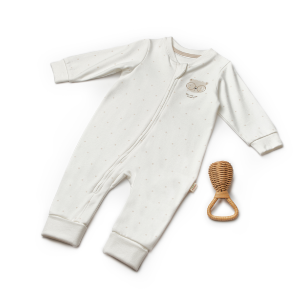 Teddy Ecru Onesie Organic Cotton