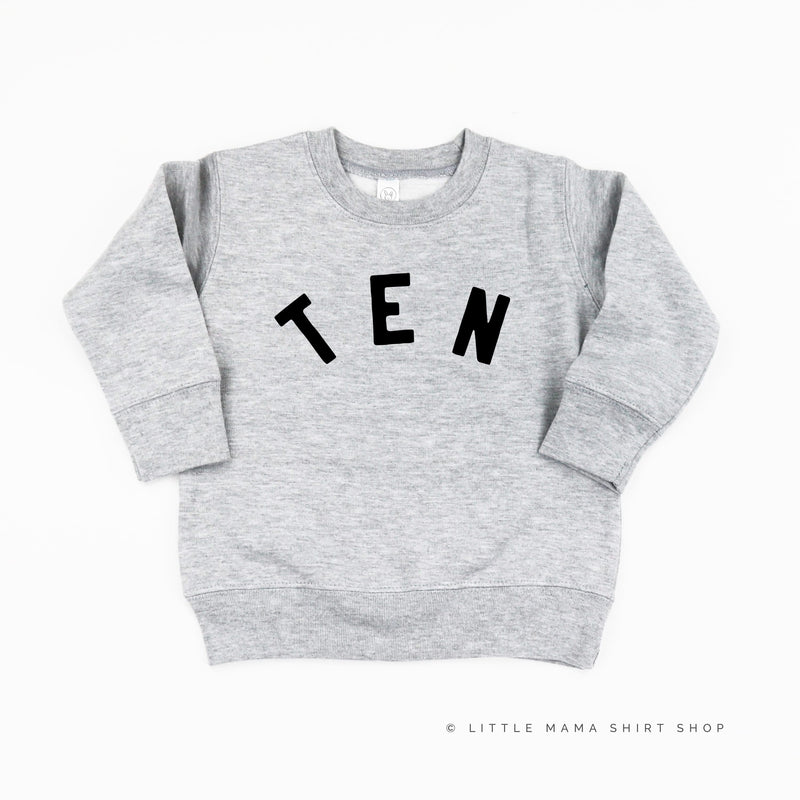 BIRTHDAY NUMBER - BLOCK FONT - Child Sweater