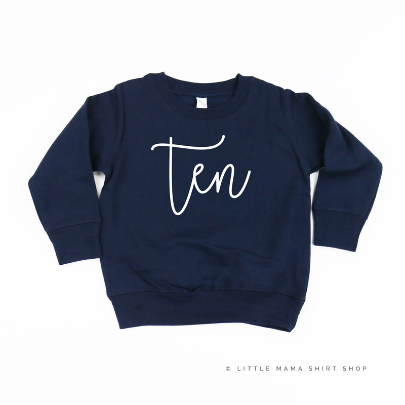BIRTHDAY NUMBER - NEW CURSIVE - Child Sweater