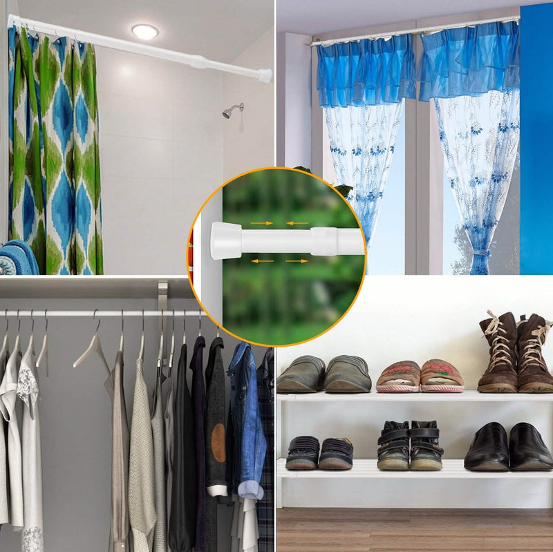 Tension Curtain Rod Spring Load Adjustable Curtain Pole