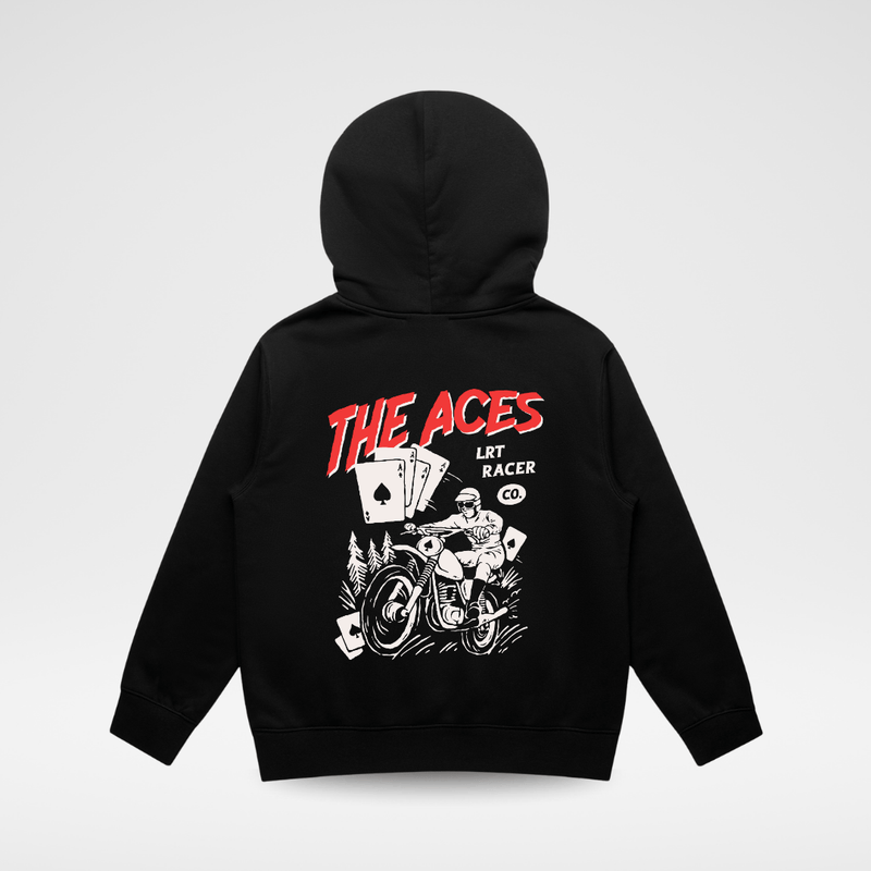 THE ACES HOODIE - RECYCLED BLACK