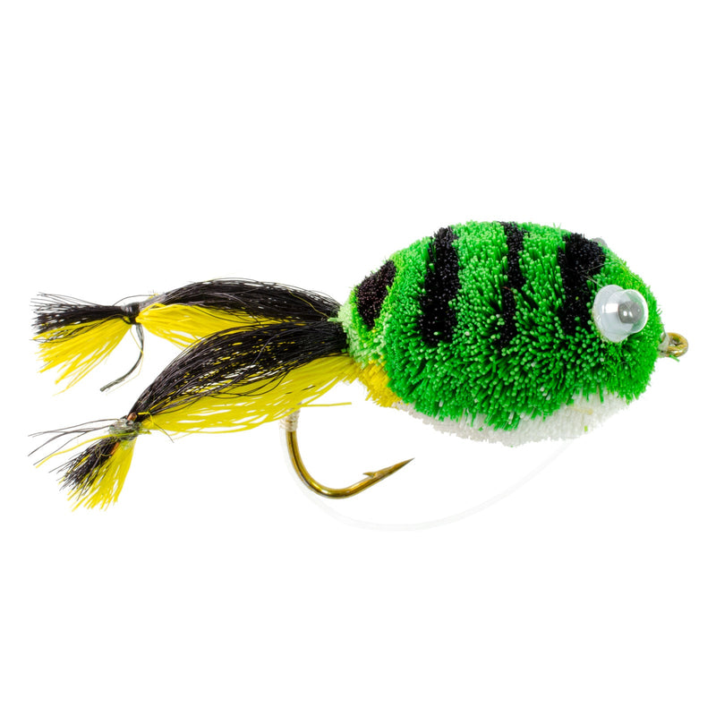 Bass Bug Collection - 24 Spun Hair Bass  Flies - Hook Sizes 2,4, 6, 8