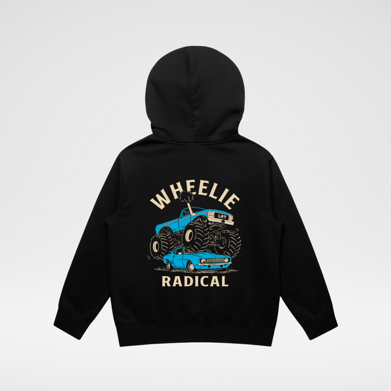 THE WHEELIE RADICAL HOODIE - RECYCLED BLACK