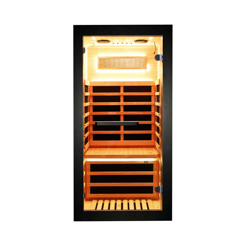 Thermora Solara Single-Person Chilean Pine Infrared Sauna Cabin (SAK57926)