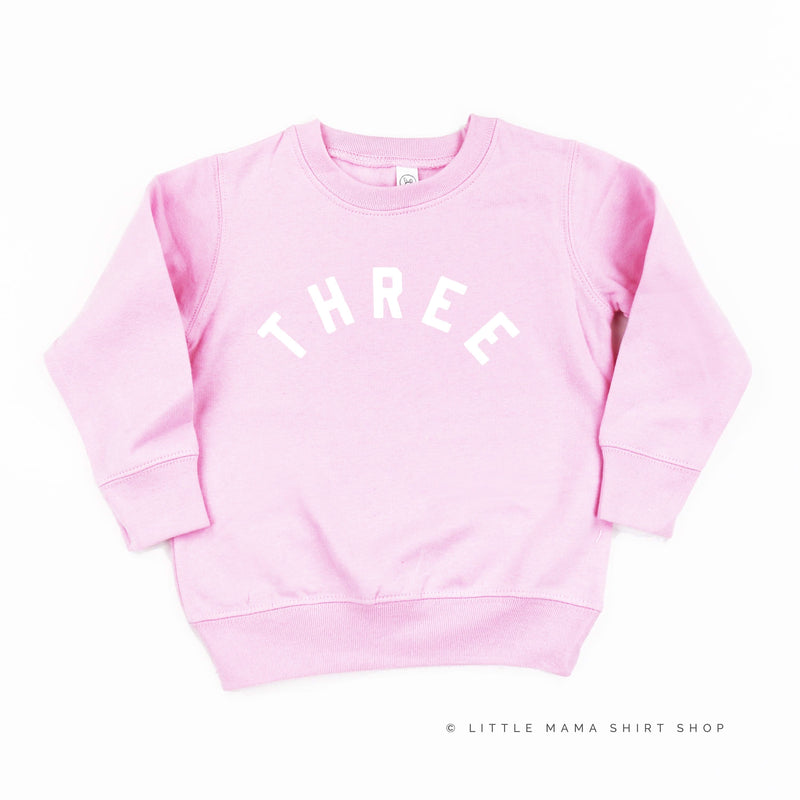 BIRTHDAY NUMBER - BLOCK FONT - Child Sweater