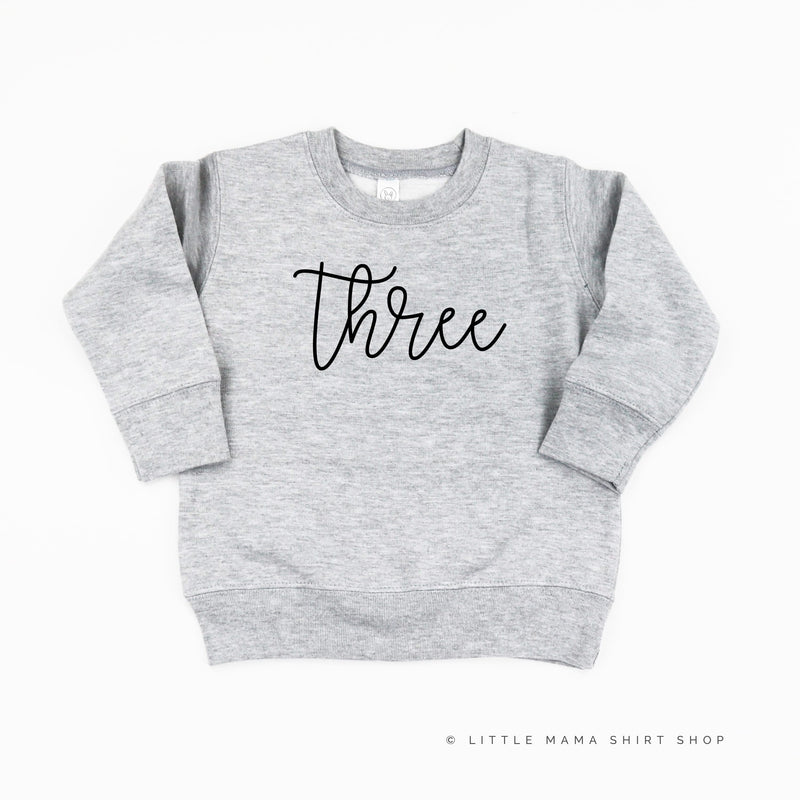 BIRTHDAY NUMBER - NEW CURSIVE - Child Sweater