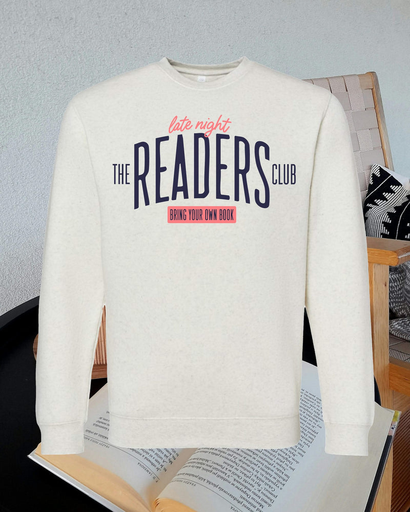The Late Night Readers Club BYOB - Natural Heather Elevated Fleece