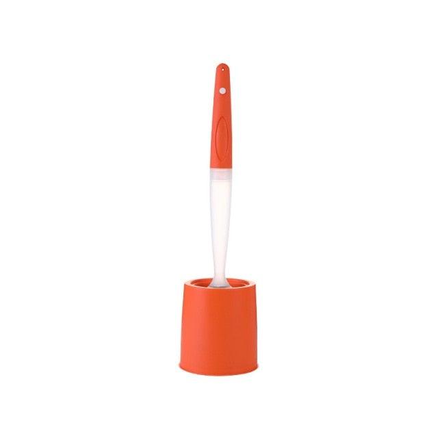 Toilet Brush with Toilet Cleaner Dispenser Easily Clean Dead Corner Bathroom Cleaning Accessories Toilet Brush With Holder Set Toilet Bowl Cleaner Brush With Soap Dispense