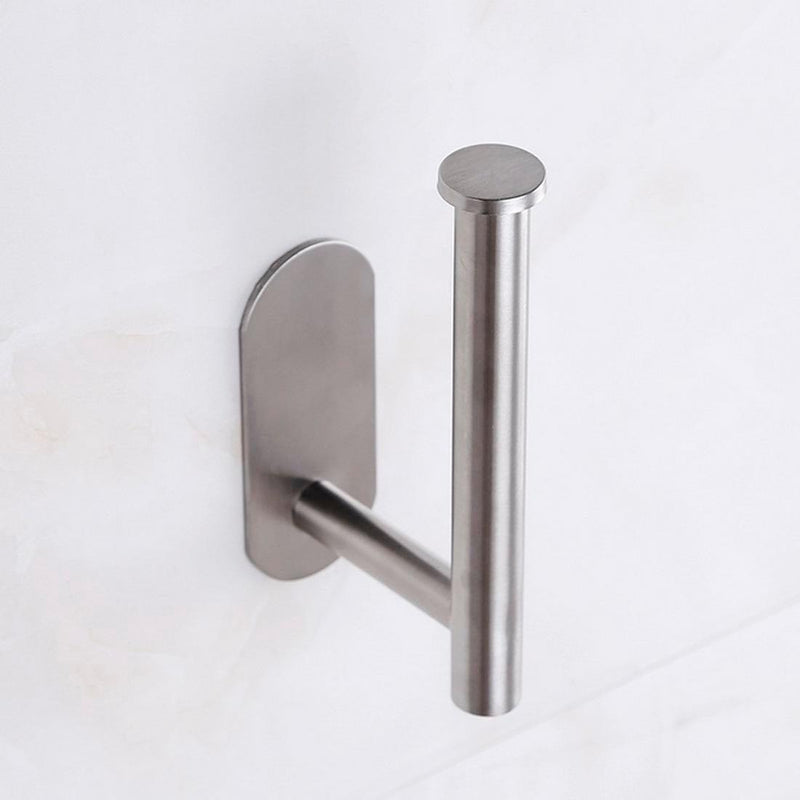 Toilet Paper Holder Bathroom Accessories Stainless Steel Bathroom Kitchen Wall Mounted Roll Paper Rack Tissue Towel Rack Holders Adhesive Toilet Paper Holder Stainless Steel Toilet Tissue Roll Holder Sticky Hand Towel Hanger No Drilling