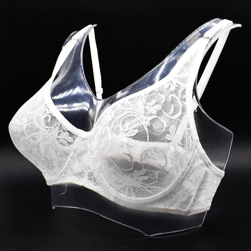 Plus Size Lace Bras For Women Underwired Bralette Womens Underwear Delicate Embroidery Lingerie Brassiere