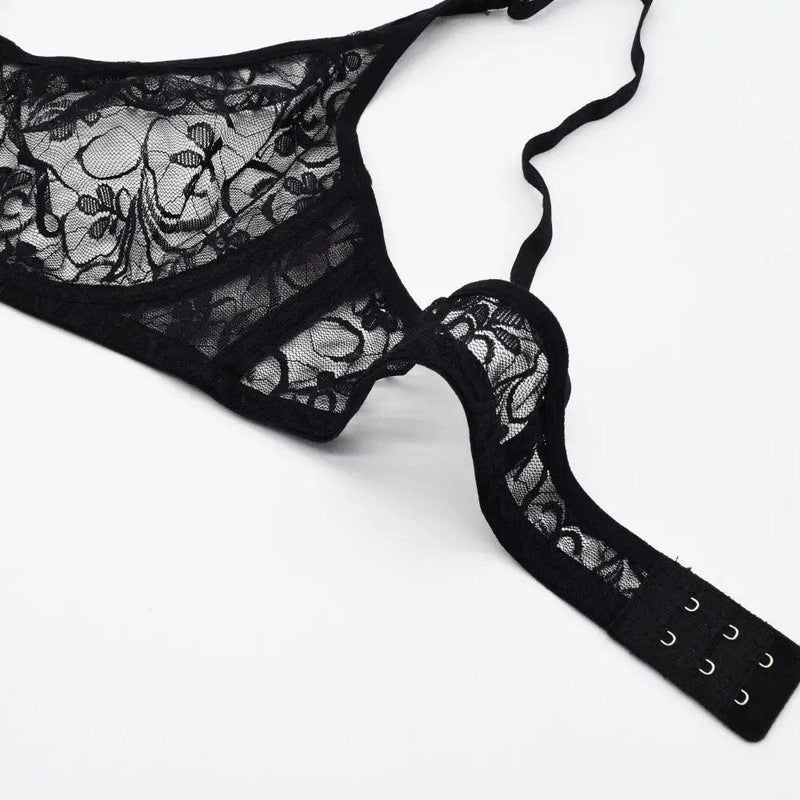 Plus Size Lace Bras For Women Underwired Bralette Womens Underwear Delicate Embroidery Lingerie Brassiere