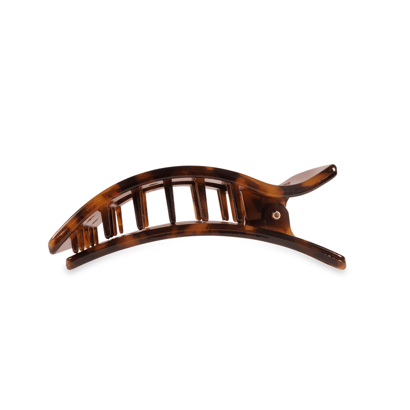 Tortoise Medium Flat Rectangle Hair Clip